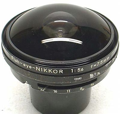 Fisheye Nikkor 56 75mm In July 1966 this lens with a one stop faster 