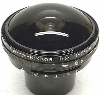 Fisheye Nikkor 56 75mm In July 1966 this lens with a one stop faster Fisheye Nikkor 56 75mm In July 1966 this lens with a one stop faster