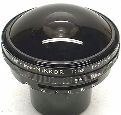 Fisheye Nikkor 56 75mm In July 1966 this lens with a one stop faster